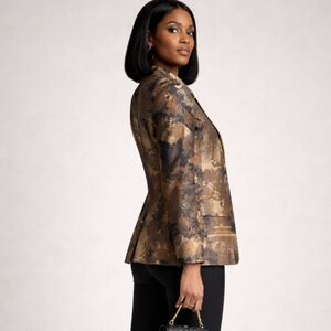 Louben | Vintage 1990s Print Quiet Luxury Jacket